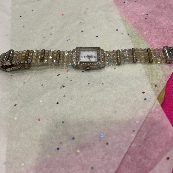 Anne Klein beaded and sparkly watch, feels like art deco, diamond Swiss. - Picture 6 of 9